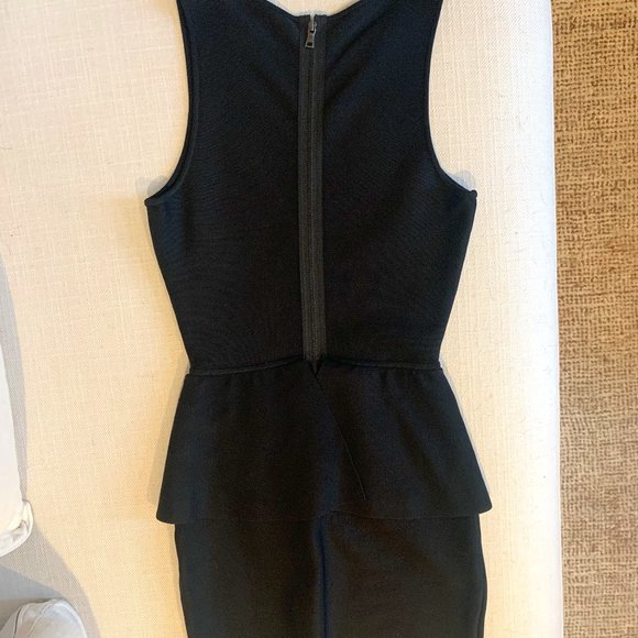 BCBG Max Azria - Black Ribbed Cocktail Dress - S - Picture 3 of 5